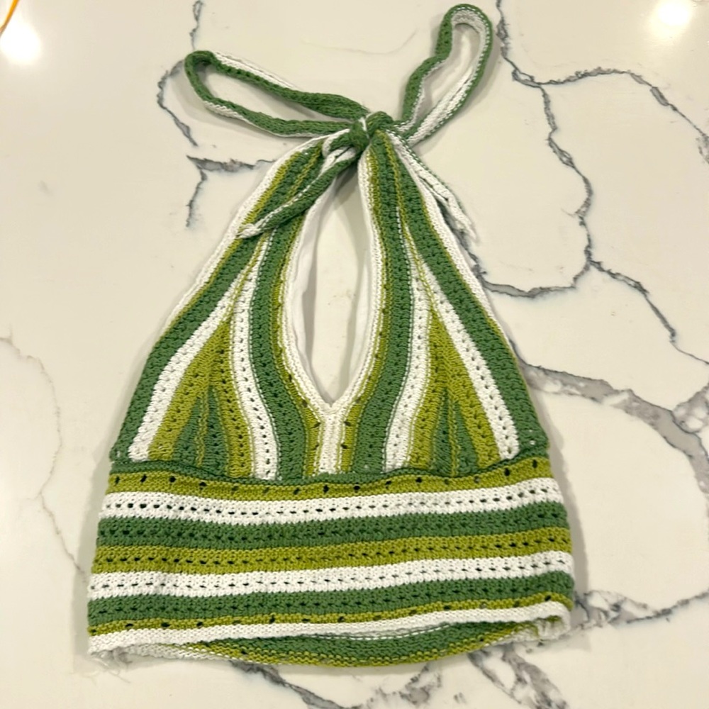Hollister Crochet Halter Top